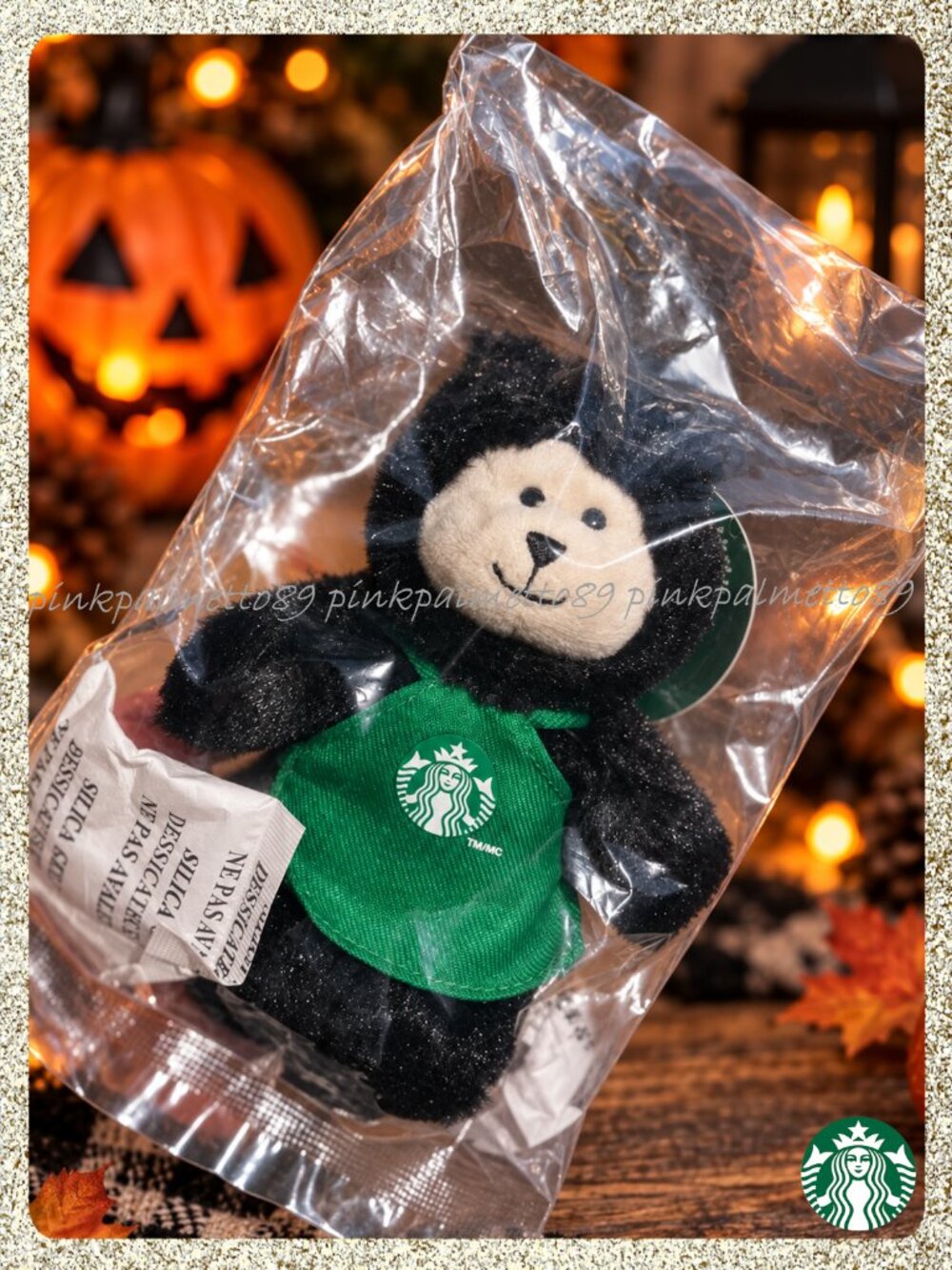 🎃🧸 NWT 2026 Starbucks Halloween Black Cat Bearista Plush Keychain 🧸✨